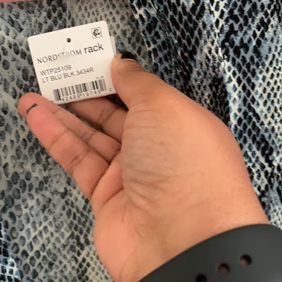 Blue Snake Print Unstructured Blazer-size Small - Picture 7 of 7